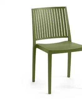 Záhradné stoličky a kreslá Plastové kreslo HELSINKY (rôzne farby) olivová