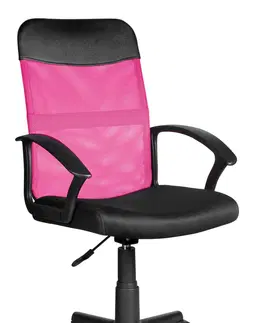 Kancelárske stoličky Signal Kancelárska stolička Q-702 ružová/čierna
