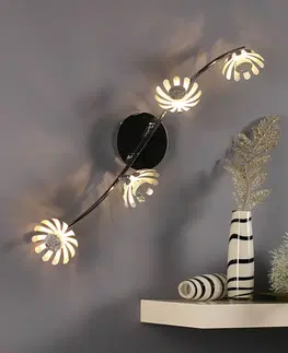 Nástenné svietidlá Eco-Light Nástenné LED svietidlo Bloom 4-plameňové striebro