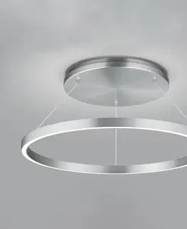 Závesné svietidlá Knapstein Závesné LED svietidlo Lisa-D, kruhové, nikel matné