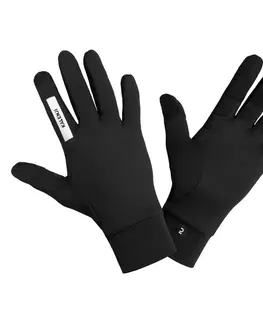 bežecké oblečenie Bežecké dotykové rukavice Warm 100 V2 pre ženy aj mužov čierne