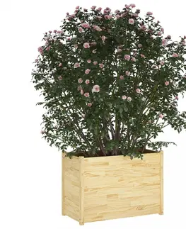Vyvýšené záhony Záhradný kvetináč borovice Dekorhome Borovica