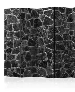 Paravány Paraván Black Stones Dekorhome 225x172 cm (5-dielny)