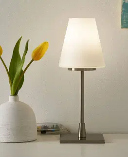 Lampy na nočný stolík Fabas Luce Stolná lampa Lucy Big s dotykovou funkciou, biela