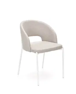 Jedálenské stoličky HALMAR K486 jedálenská stolička béžová / biela