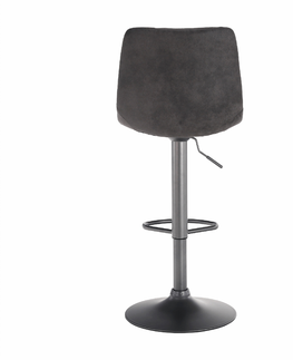 Barové stoličky KONDELA Lahela barová stolička sivá / čierna