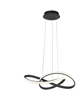 Zavesne lampy Dizajnové závesné svietidlo čierne 57 cm stmievateľné vrátane LED - Viola Due
