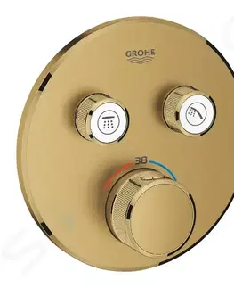 Kúpeľňové batérie GROHE - Grohtherm SmartControl Termostatická sprchová batéria pod omietku, 2 ventily, kefovaný Cool Sunrise 29119GN0
