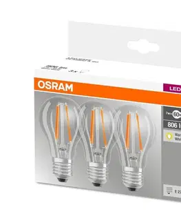 LED osvetlenie Osram SADA 3x LED Žiarovka VINTAGE E27/7W/230V 2700K - Osram 