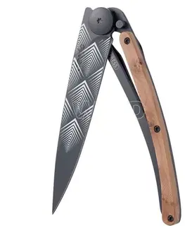 Outdoorové nože Vreckový nôž Deejo DEE042 Tattoo black 37g, design "Art Deco"