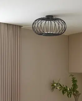 Stropné svietidlá Lucande Lucande Lusine stropné LED svietidlo v čiernej
