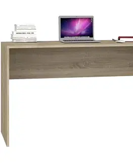 Moderné kancelárske stoly Písací stôl Plus Dub Sonoma