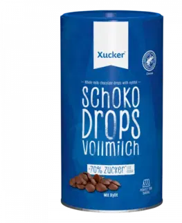 Čokolády Xucker Whole milk chocolate drops 750 g