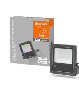 SmartHome vonkajšie svietidlá nástenné LEDVANCE SMART+ LEDVANCE SMART+ WiFi Floodlight, RGBW, sivá, 10 W