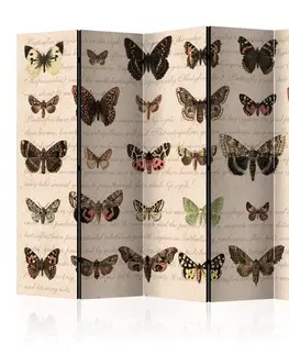 Paravány Paraván Retro Style: Butterflies Dekorhome 135x172 cm (3-dielny)