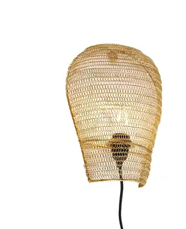 Nastenne lampy Orientálna nástenná lampa zlatá 35 cm - Nidum