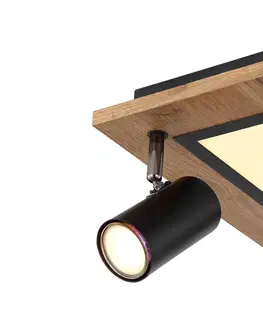 Stropné svietidlá Globo Stropné svietidlo Ulla s LED diódami, 2 svetlá, 30x30cm