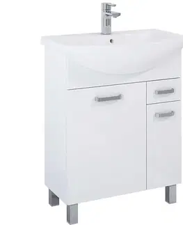 Nábytok do kúpeľne Kúpeľňový set Uno 65 2D1S white