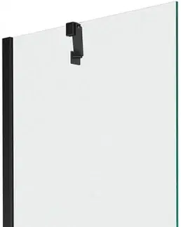 Sprchové dvere MEXEN/S - Next vaňová zástena FIX 60x150 cm, transparent, čierna 895-060-000-00-00-70