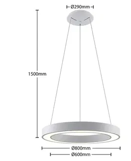 Závesné svietidlá Arcchio Arcchio Sharelyn LED závesné svietidlo 80 cm