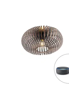 Stropne svietidla Inteligentné okrúhle stropné svietidlo hrdzavohnedé vrátane Wifi A60 - Johanna