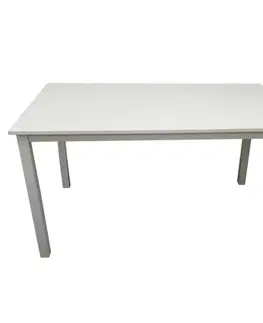 Jedálenské stoly Jedálenský stôl, biela, 135x80 cm, ASTRO