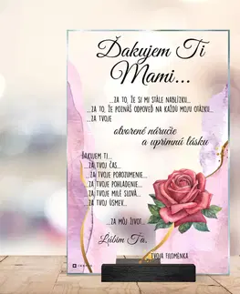 Tabuľky s venovaním (darčeky) Darček pre maminku - personalizovaná plaketa s vlastným textom a dizajnom