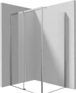 Sprchovacie kúty DEANTE/S - Sprchovací kút posuvné dvere 100 pevná stena 100 KTS_030P+KTSP010P+KTS_0P1X KERRIA/0255