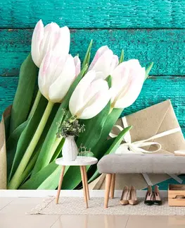 Samolepiace tapety Samolepiaca fototapeta kytica tulipánov s odkazom