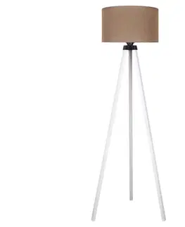 Lampy   - Stojacia lampa 1xE27/60W/230V hnedá/biela 