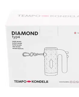 Mixéry a šľahače TEMPO-KONDELA DIAMOND TYP 4, ručný mixér, červená, plast/kov
