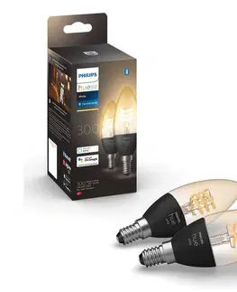 LED osvetlenie Philips SADA 2x LED Stmievateľná žiarovka Philips Hue WHITE FILAMENT E14/4,5W/230V 2100K 