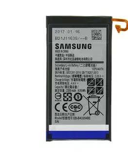 Batérie pre mobilné telefóny - originálne Originálna batéria pre Samsung Galaxy A3 2017 - A320F, (2350mAh) EB-BA320ABE