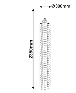 Závesné svietidlá Näve Závesné svietidlo Capiz s mušľami, výška 235 cm