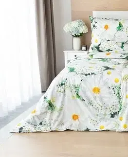 Obliečky Matějovský Bavlnené obliečky Deluxe Flowers, 140 x 220 cm, 70 x 90 cm