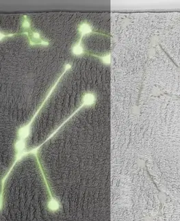 Koberce a koberčeky TEMPO-KONDELA GLOVIS TYP 3, svietiaci koberec, svetlosivá/vzor, 160x230cm