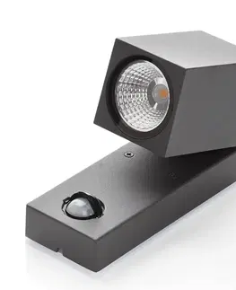 Vonkajšie nástenné svietidlá so senzorom ACB ILUMINACIÓN Cala - Vonkajší reflektor LED so senzorom pohybu