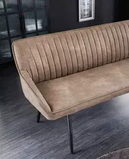 Lavice do jedálne LuxD Dizajnová lavica Esmeralda 160 cm taupe