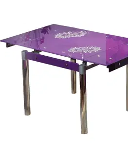 Jedálenské stoly Rozkladací stôl Frank 80/130x75cm Violet