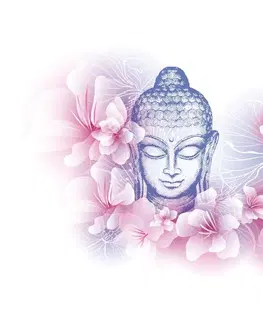 Samolepiace tapety Samolepiaca tapeta Budha s kvetmi sakury