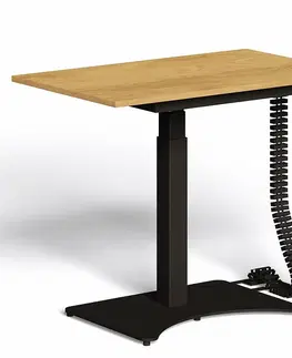 Moderné kancelárske stoly Písací stolík s elektrickým regulovaním výšky EMODEL 2.0 mini hnedá