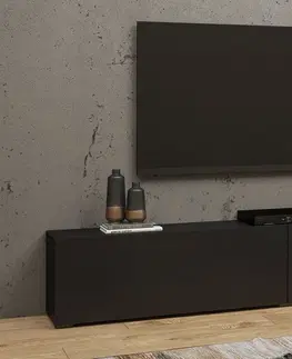 TV stolíky EMMA 40 moderný tv stolík čierna/ dub wotan