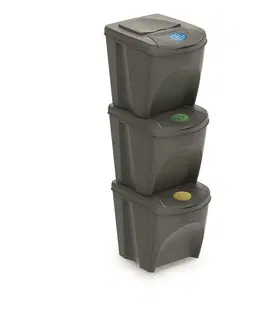Odpadkové koše Kôš na triedený odpad Sortibox 25 l, 3 ks, sivá IKWB20S3 405u