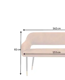 Lavice do jedálne LuxD Dizajnová lavica Laney 162 cm horčicový zamat