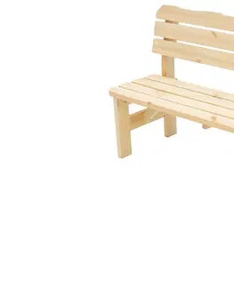 Záhradné lavice DEOKORK Masívna drevená záhradná lavice z borovice drevo 32 mm (220 cm)