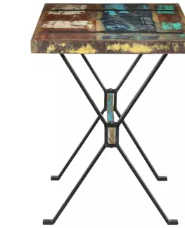 Jedálenské stoly Jedálenský stôl drevo / oceľ Dekorhome 180x90x76 cm
