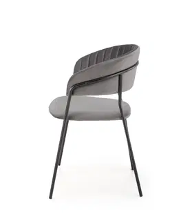 Jedálenské stoličky HALMAR K426 jedálenská stolička sivá / čierna