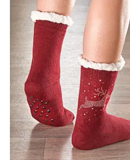 Vianočné dekorácie 1 pár vianočných ponožiek s výstupkami