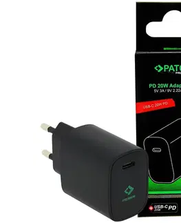 Predlžovacie káble PATONA PATONA - Nabíjací adaptér USB-C Power delivery 20W/230V čierna 