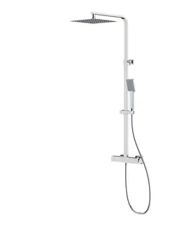 Sprchy a sprchové panely CERSANIT - Sprchový stĺp s termostatickou batériou CITY, hranatý, chróm S951-341